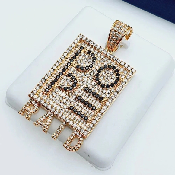 Gold Plated CZ Pendant, INUS1BR059 - Picture 3 of 9